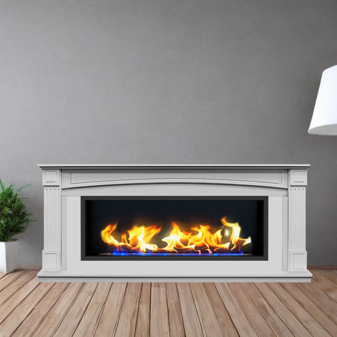 Биокамин в линейном портале "Русский огонь" Честер с защитным и декоративным стеклом по цене 109 450 руб.