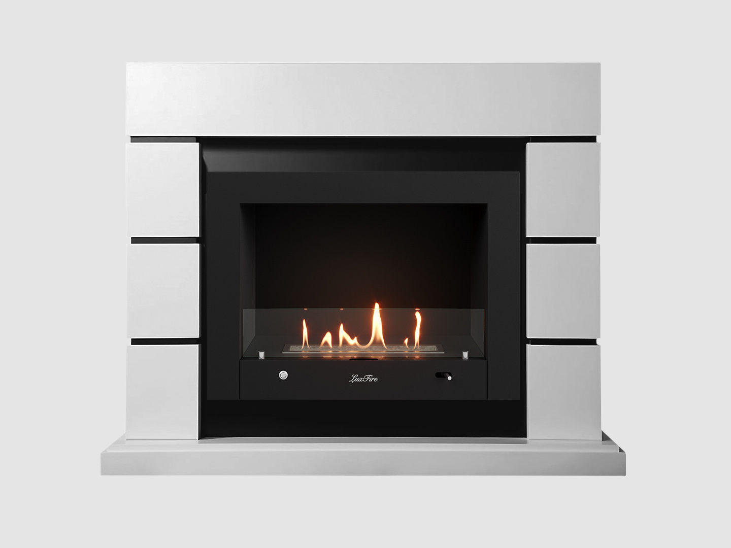Каминный портал МДФ "Аляска 1350" с биокамином Lux Fire "Фаер Бокс 4-33" (белый) Каминный портал МДФ "Аляска 1350" с биокамином Lux Fire "Фаер Бокс 4-33" (белый) по цене 127 100 руб.