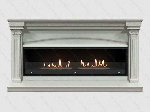 Каминный портал МДФ "Николь 1940" с биокамином Lux Fire "Фаер Бокс Вега-2" (белый) Каминный портал МДФ "Николь 1940" с биокамином Lux Fire "Фаер Бокс Вега-2" (белый)