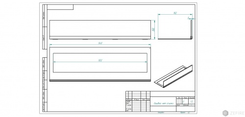 Стекло декоративное для биокамина серии Standart 600 для встраивания в портал Стекло декоративное для биокамина серии Standart 600 для встраивания в портал