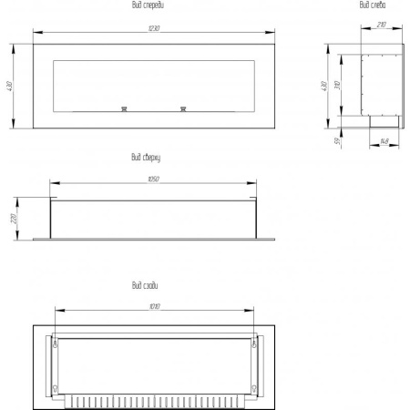 Биокамин Window 800 grey по цене 39 000 руб.