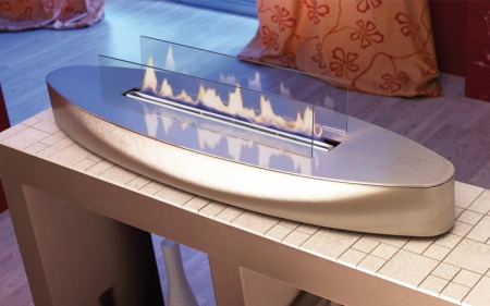 Настольный биокамин Spartherm Ebios-fire Elipse Base стальной по цене 113 700 руб.