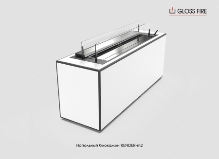 Напольный биокамин Биокамин Gloss Fire Render-m2 по цене 79 400 руб.
