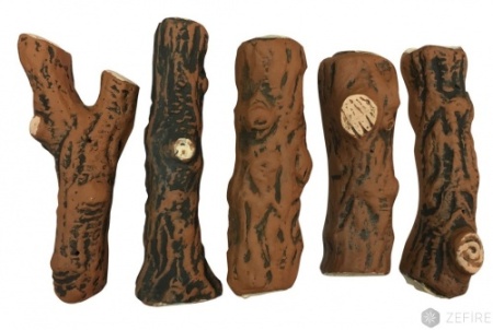 Керамические дрова темные 5 шт по цене 4 900 руб.