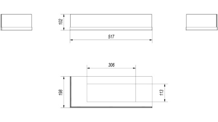 Стекло декоративное для биокамина DELTA/L/600 по цене &euro;155