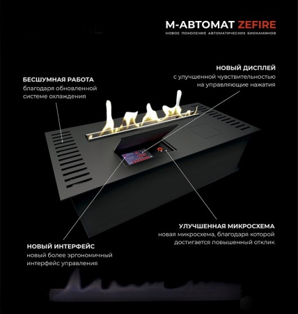 Автоматический биокамин ZeFire M 1600 шлифованный Автоматический биокамин ZeFire M 1600 шлифованный по цене 399 000 руб.