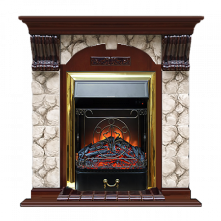 Арочный Карелия (красное дерево)+Majestic Brass