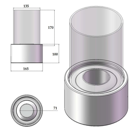 Биокамин настольный Airtone – Rond Red по цене 8 000 руб.